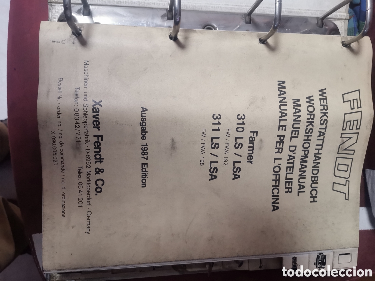 Collectionnisme Papier divers: Manual taller original Fendt 310 311 Ls LSa