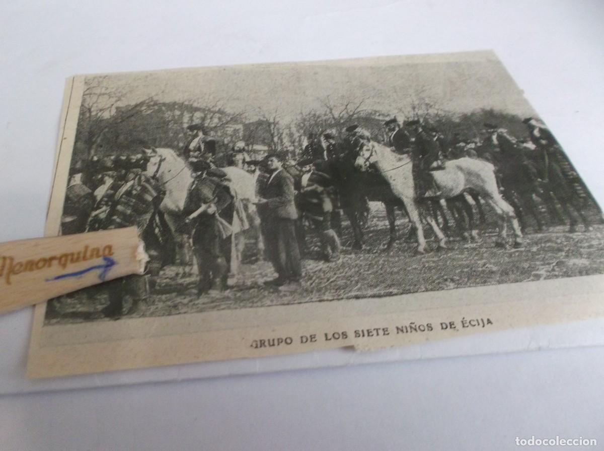 Otros Art&iacute;culos de Coleccionismo en Papel: RECORTE A&Ntilde;O 1905 &Eacute;CIJA (SEVILLA) GRUPO DE BANDOLEROS LOS SIETE NI&Ntilde;OS DE &Eacute;CIJA(FOTO GO&Ntilde;I