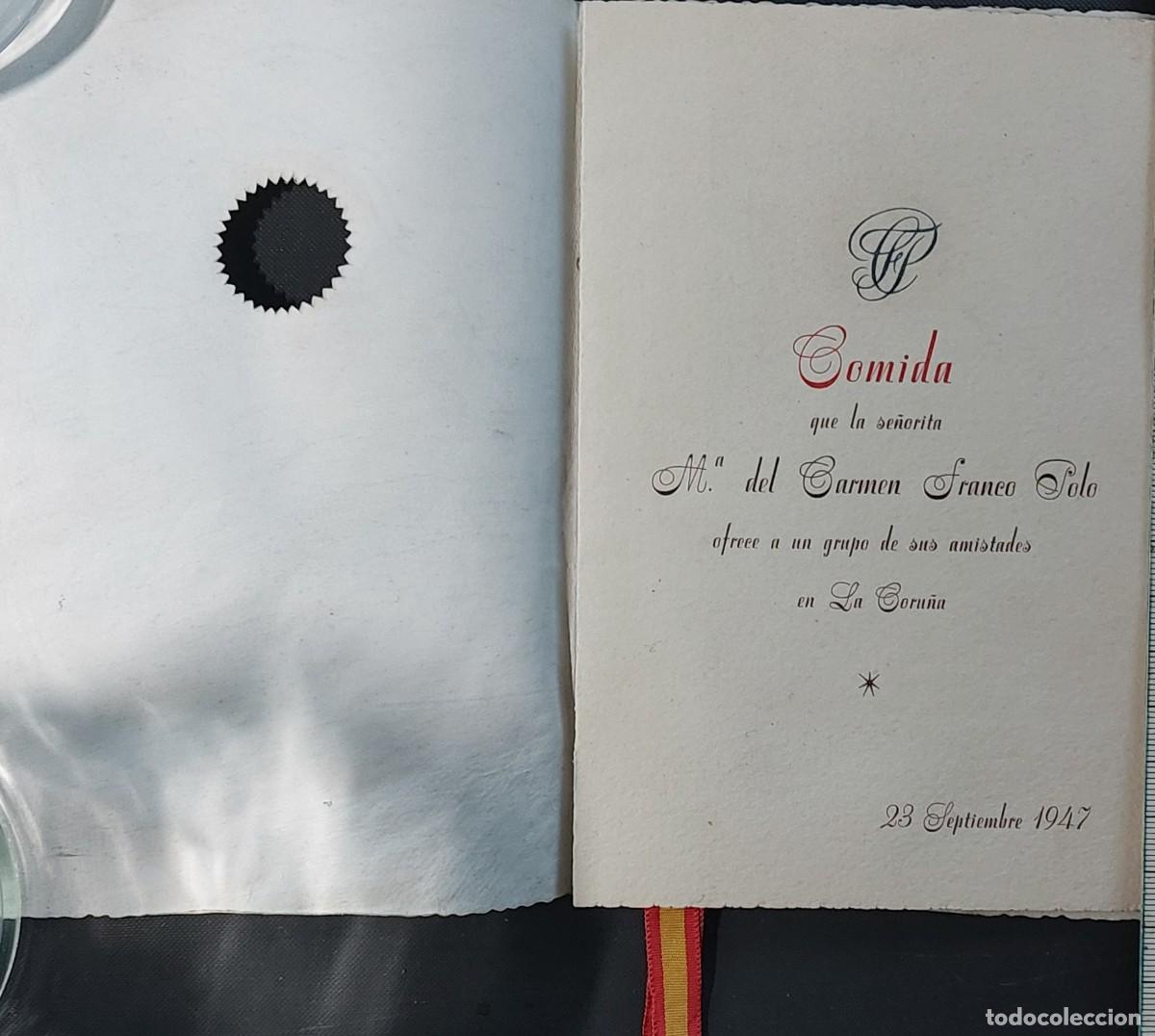 Otros Art&iacute;culos de Coleccionismo en Papel: INVITACI&Oacute;N COMIDA CARMEN FRANCO POLO A AMIGAS. A&Ntilde;O 1947. LA CORU&Ntilde;A.