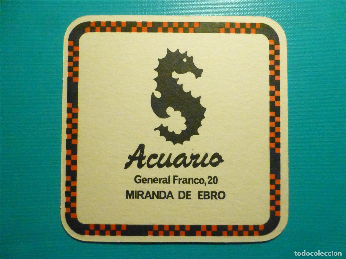 Otros Art&iacute;culos de Coleccionismo en Papel: Posavasos - Disco-Bar - Cafeter&iacute;a Pub - Acuario - C/ General Franco, 20 - Miranda de Ebro,
