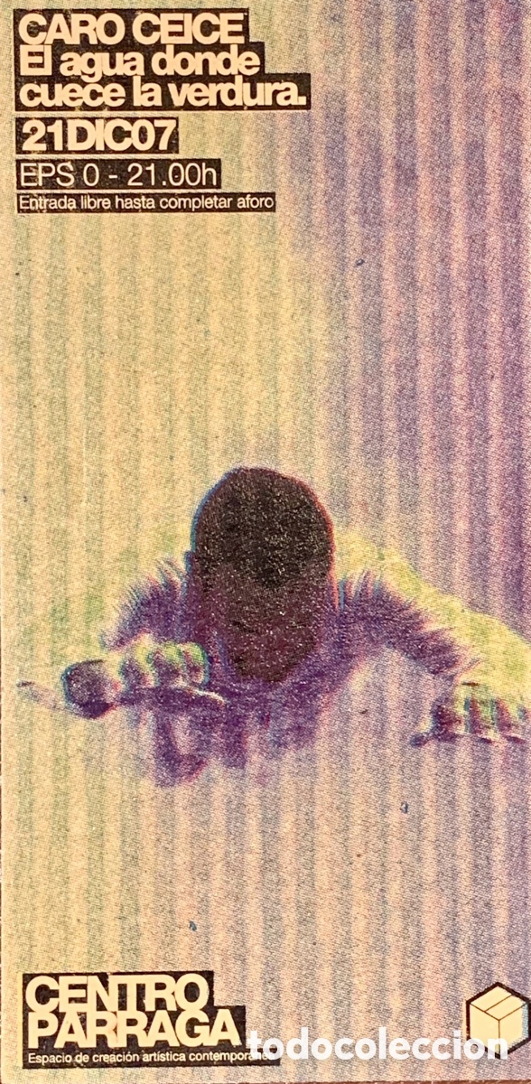 Otros Art&iacute;culos de Coleccionismo en Papel: Folleto. Caro Ceice. &ldquo;El agua donde crece la verdura&rdquo;. Centro PARRAGA. Murcia. 2007.