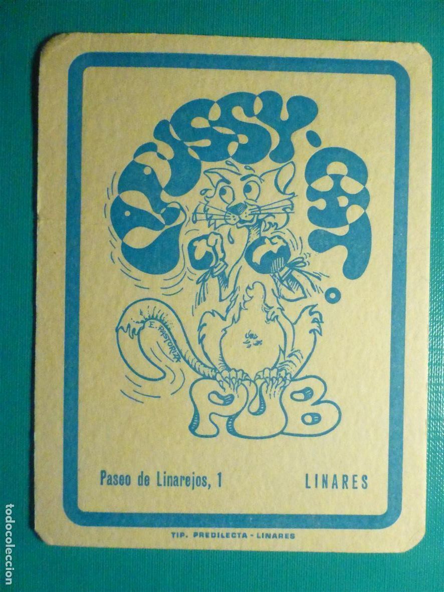 Collectionnisme Papier divers: Posavasos Pub - Disco-Bar - Discoteca Pub Pussy Cat - Disco Linares - Ja&eacute;n