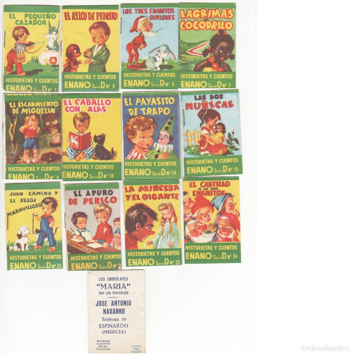 Otros Art&iacute;culos de Coleccionismo en Papel: 12 Cuentos ENANO serie D. Chocolates MAR&Icirc;A. Espinardo (Murcia).