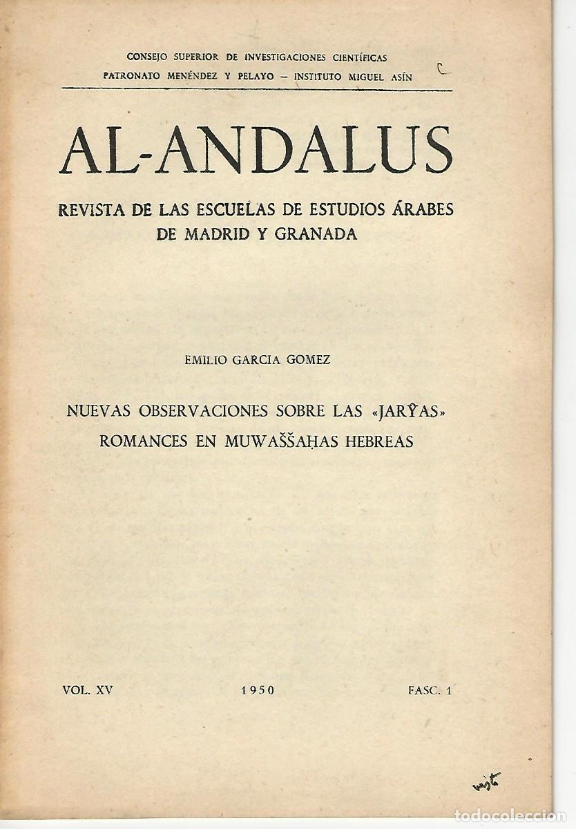 Otros Art&iacute;culos de Coleccionismo en Papel: NUEVAS OBSERVACIONES SOBRE LAS JARYAS ROMANCES EN MUWASSAHAS HEBREAS FILOLOGIA U97