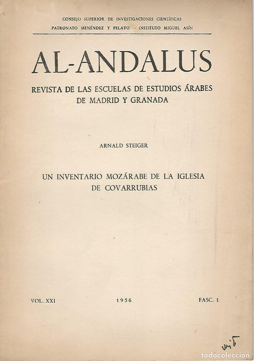 Otros Art&iacute;culos de Coleccionismo en Papel: COVARRUBIAS UN INVENTARIO MOZARABE DE LA IGLESIA DE ARNALD STEIGER OPUSCULO U97