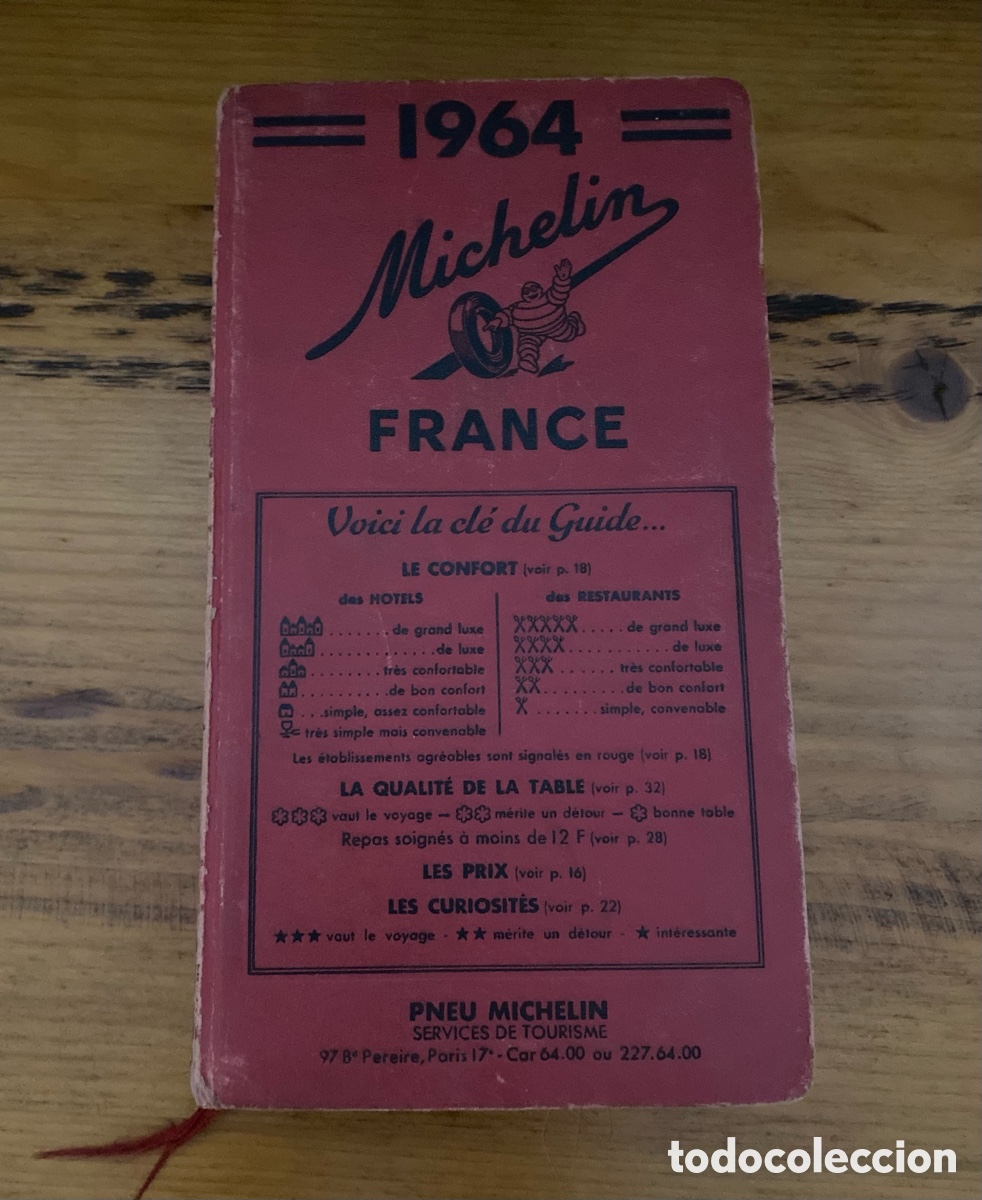 Otros Art&iacute;culos de Coleccionismo en Papel: Guia Michelin a&ntilde;o 1964 FRANCE