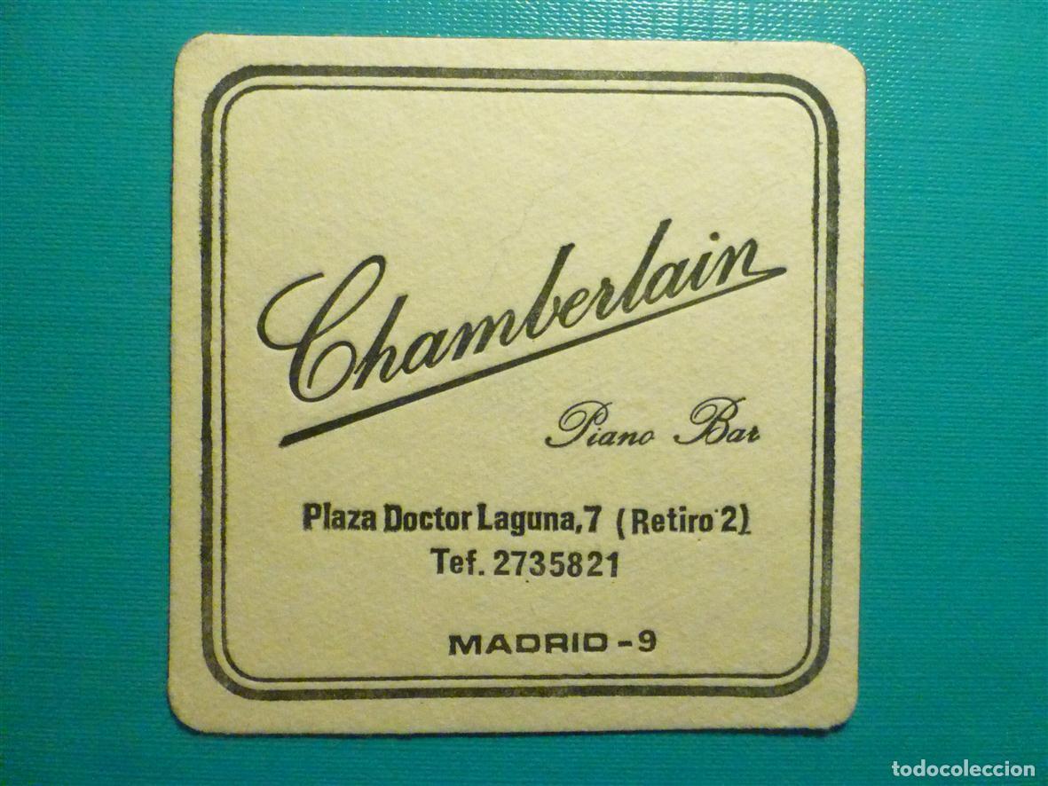 Otros Art&iacute;culos de Coleccionismo en Papel: Posavasos Disco-Bar - Pub - Chamberlain Piano Bar - Plaza Doctor Laguna, 7 - Madrid