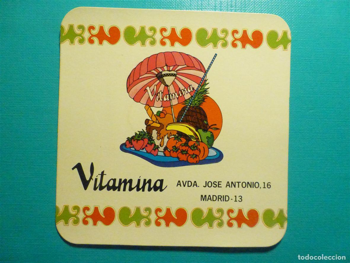 Otros Art&iacute;culos de Coleccionismo en Papel: Posavasos Disco-Bar - Pub Vitamina - C/ Jos&eacute; Antonio, 16 - Madrid