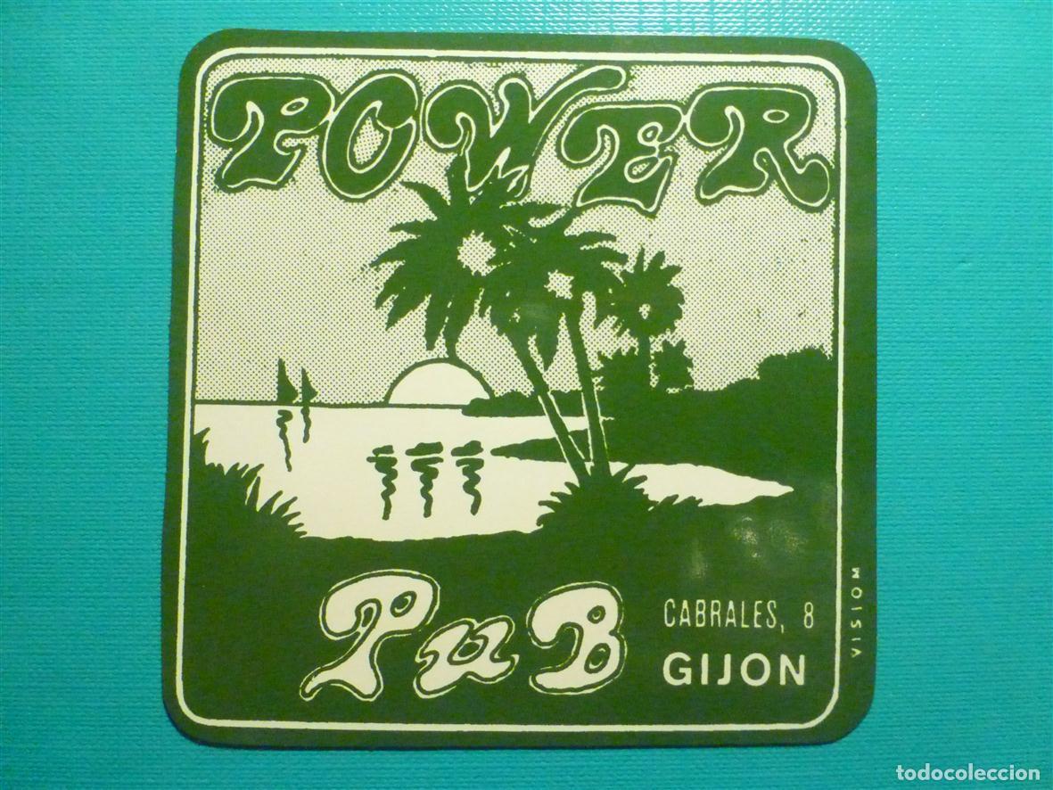 Otros Art&iacute;culos de Coleccionismo en Papel: Posavasos Disco-Bar - Pub Power - C/ Cabrales, 8 - Gij&oacute;n