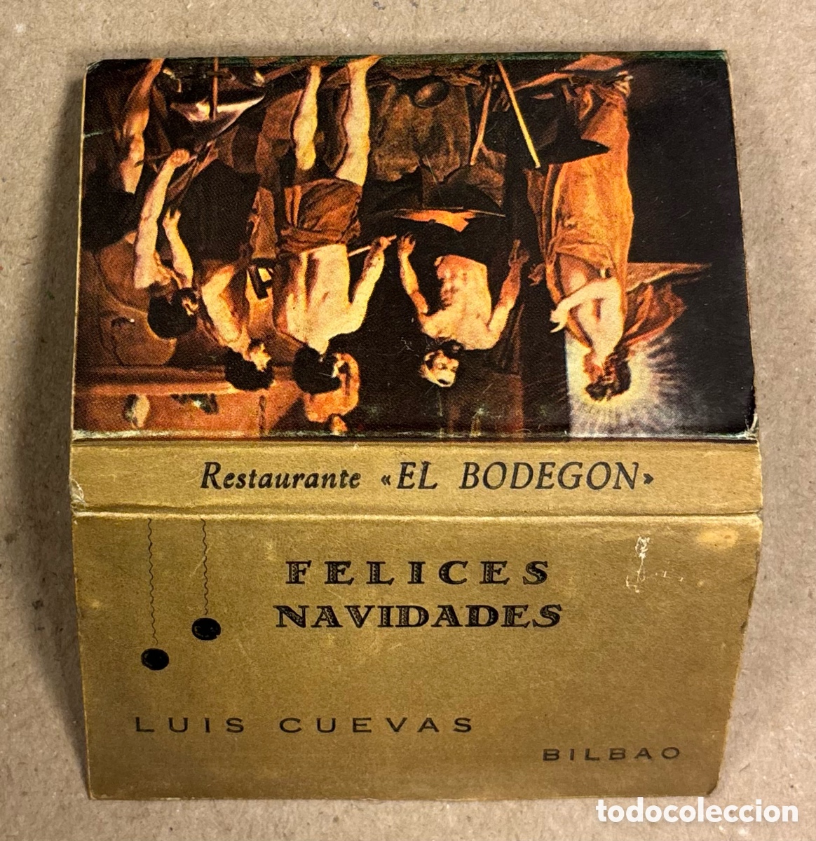 Otros Art&iacute;culos de Coleccionismo en Papel: RESTAURANTE EL BODEG&Oacute;N (BILBAO). ANTIGUA CAJETILLA DE CERILLAS PUBLICITARIA.