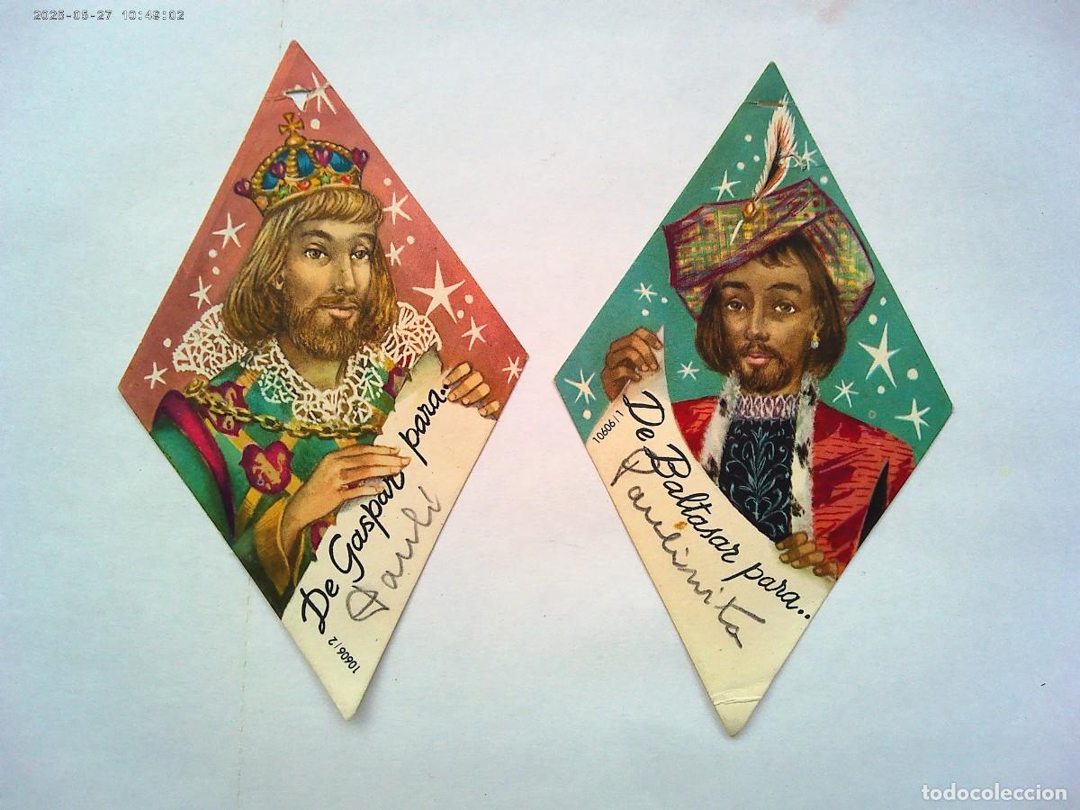 Otros Art&iacute;culos de Coleccionismo en Papel: LOTE DE 2 ANTIGUAS ETIQUETAS DE LOS REYES MAGOS