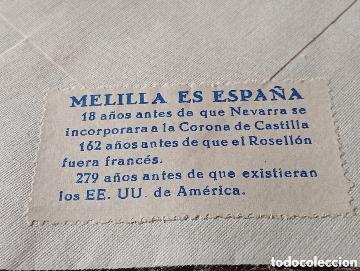 Otros Art&iacute;culos de Coleccionismo en Papel: Sobre con partes de baja, agricultura J&Aacute;TIVA, pegatina MELILLA ES ESPA&Ntilde;A