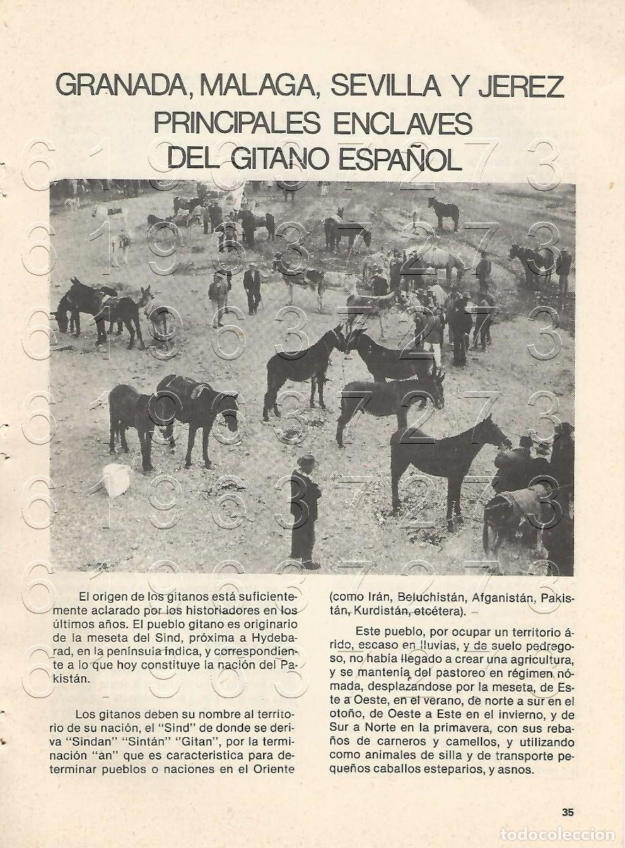 Otros Art&iacute;culos de Coleccionismo en Papel: GITANO ANDALUZ GRANADA MALAGA SEVILLA JEREZ ARTICULO 3 HOJAS CON 4 FOTOS F10