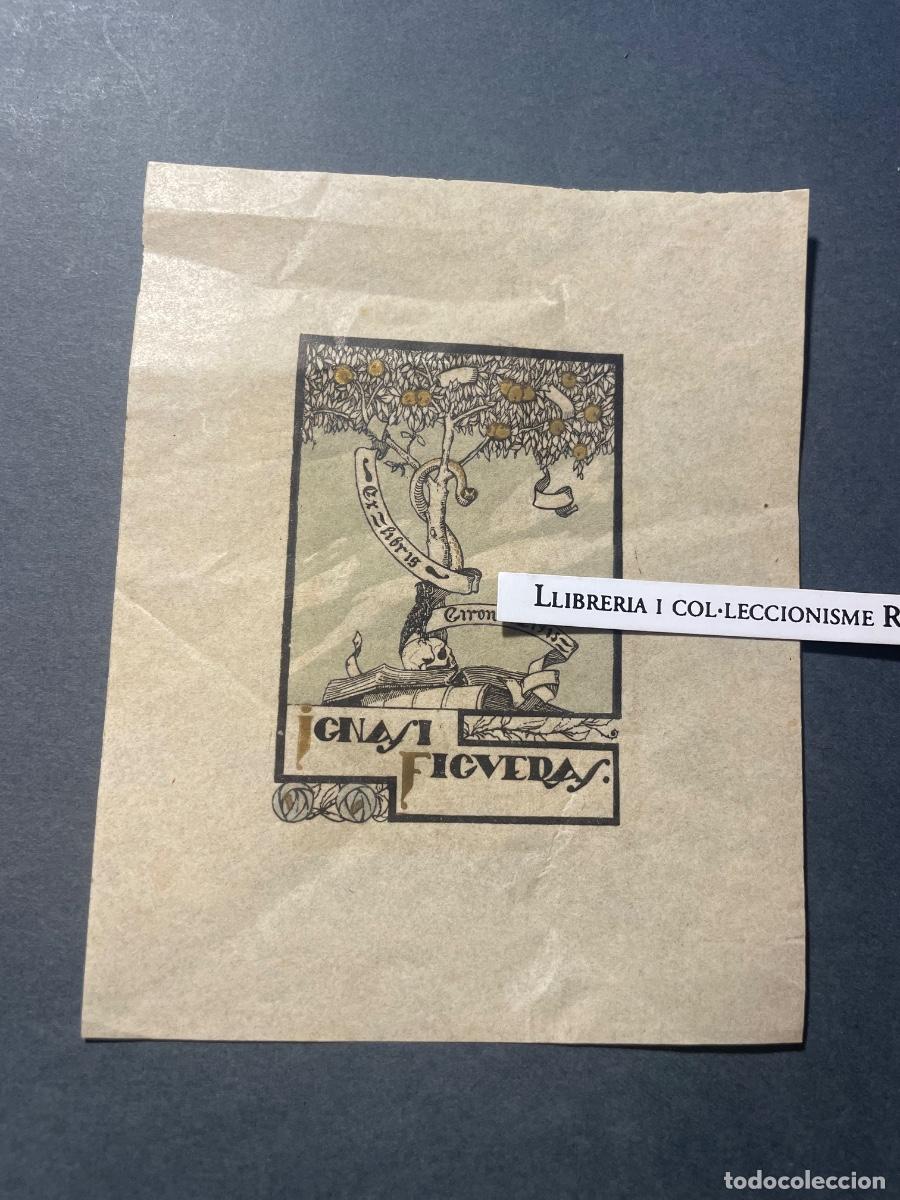 Otros Art&iacute;culos de Coleccionismo en Papel: ANTIGUO EX-LIBRIS - IGNASI FIGUERAS GUIRONA 1915 PAPEL JAPON - 14,5X11,5 CM. ESTADO EL QUE SE VE EN