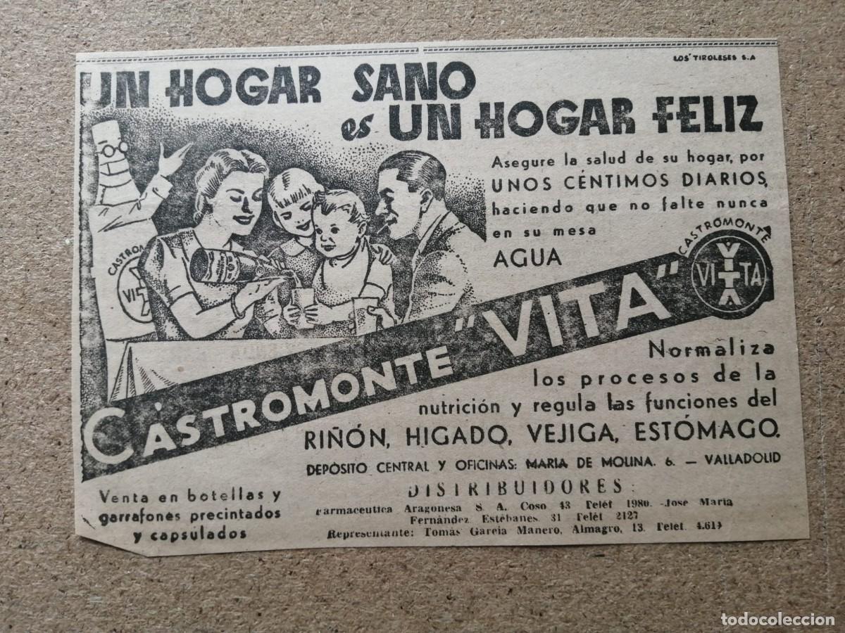 Otros Art&iacute;culos de Coleccionismo en Papel: ANUNCIO CASTROMONTE VITA