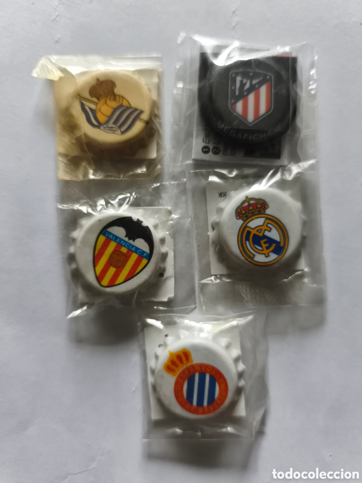 Otros Art&iacute;culos de Coleccionismo en Papel: CHAPAS EQUIPOS FUTBOL GREFUSA EN BLISTER