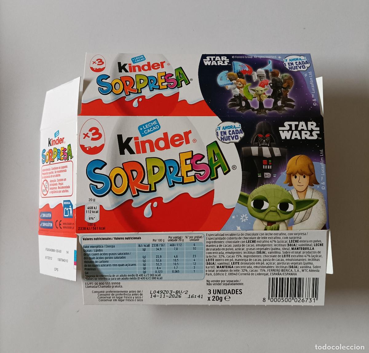 Otros Art&iacute;culos de Coleccionismo en Papel: espagne boite box kinder star wars 2026 packaging yoda darth vader carton cardboard promo caja vacia