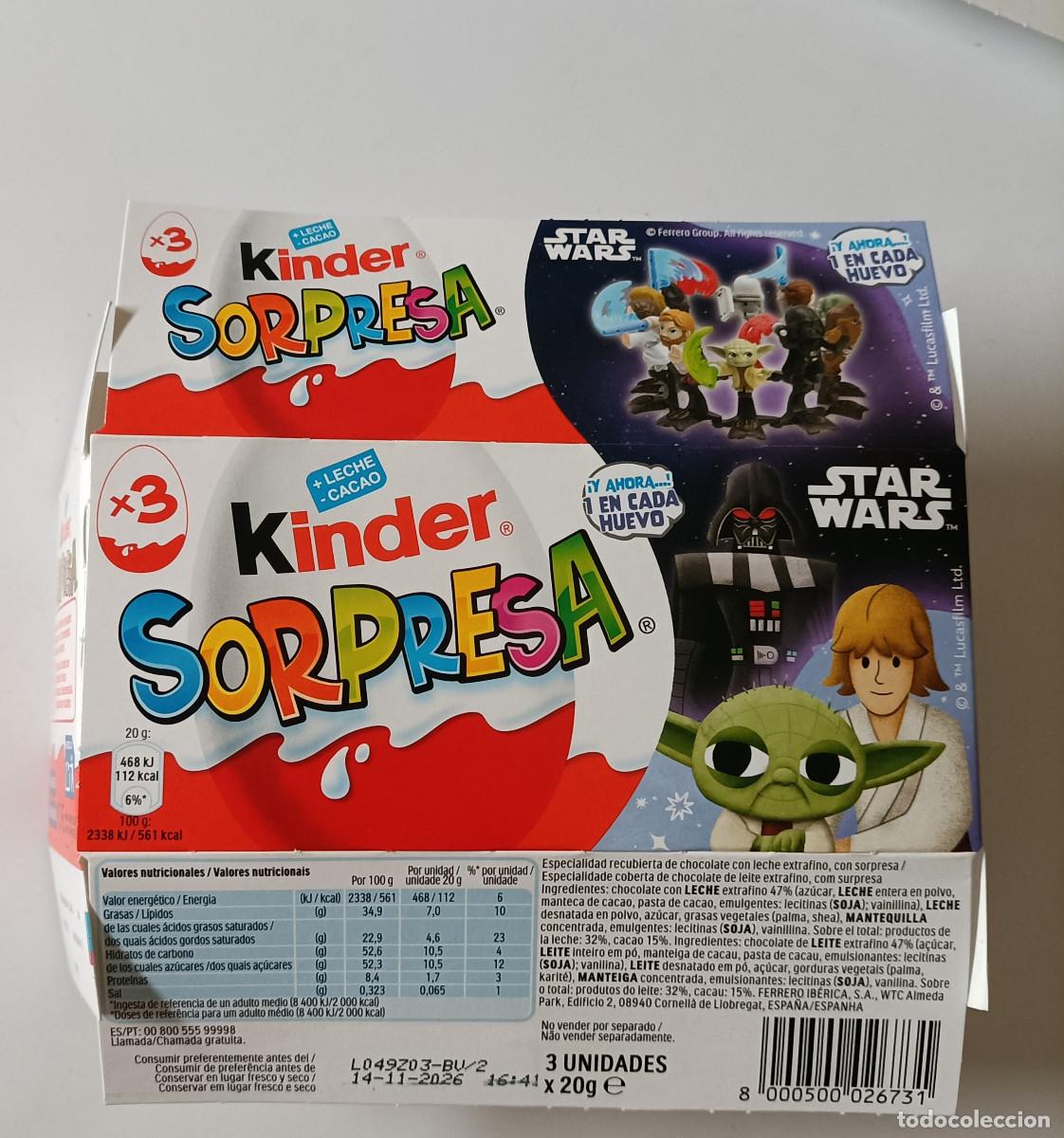 Otros Art&iacute;culos de Coleccionismo en Papel: espagne boite box kinder star wars 2026 packaging yoda darth vader carton cardboard promo caja vacia
