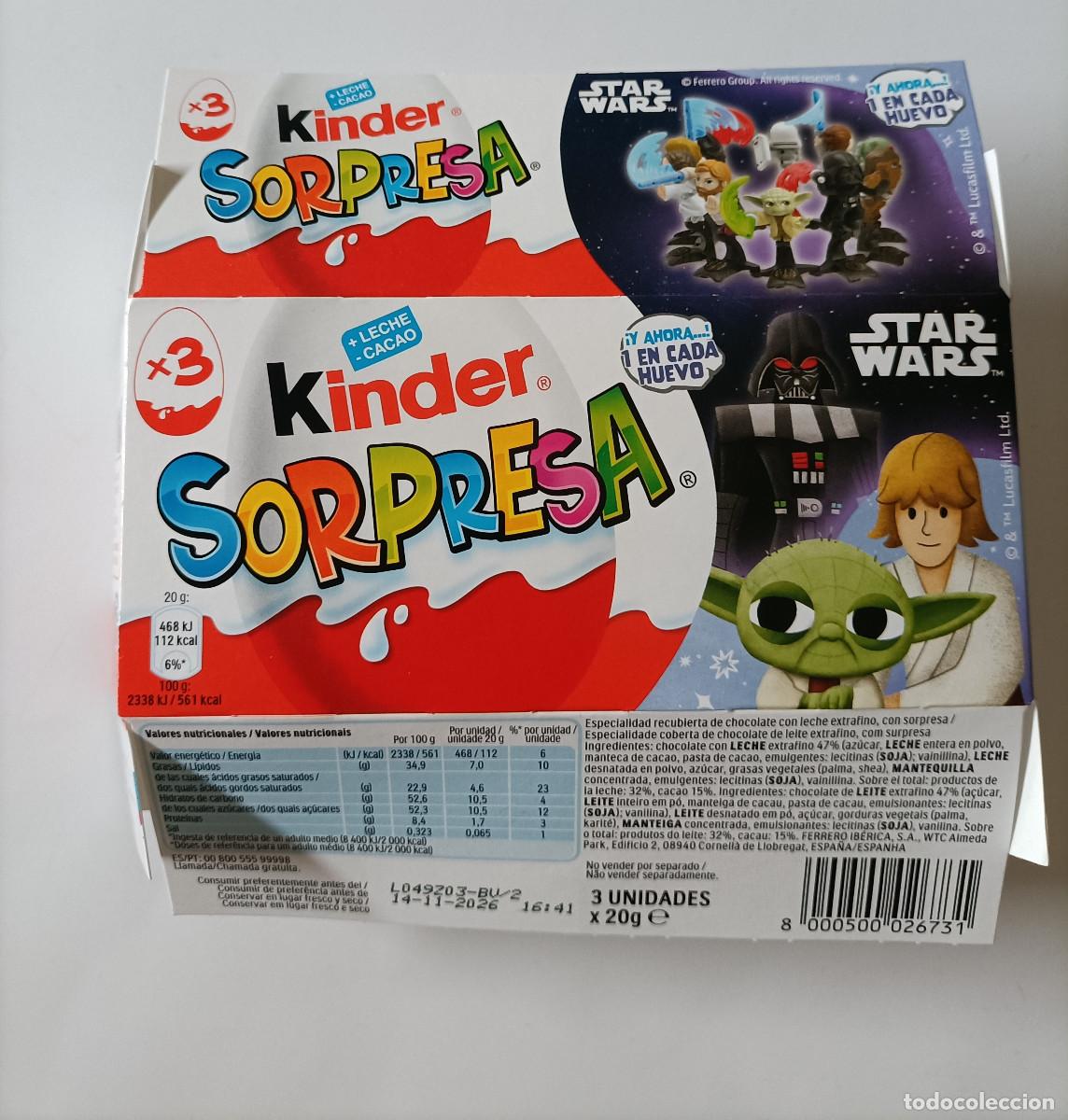 Otros Art&iacute;culos de Coleccionismo en Papel: espagne boite box kinder star wars 2026 packaging yoda darth vader carton cardboard promo caja vacia