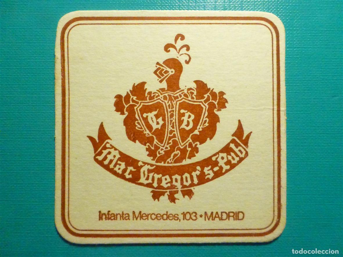 Otros Art&iacute;culos de Coleccionismo en Papel: Posavasos Pub Disco-Bar - Mc Gregor&acute;s Bar - Infanta Mercedes, 103 - Madrid