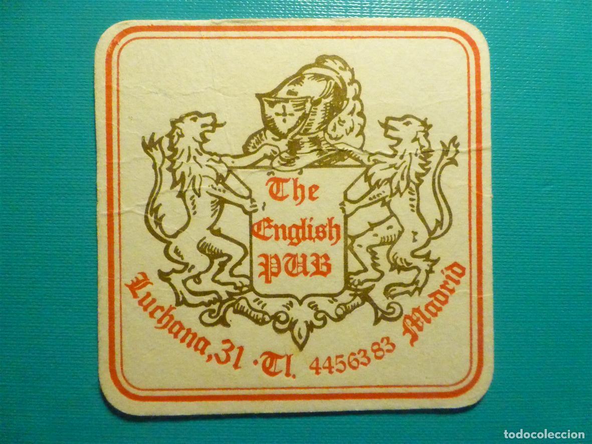Otros Art&iacute;culos de Coleccionismo en Papel: Posavasos Pub - Disco-Bar - The English Pub - c/ Luchana, 31 - Madrid