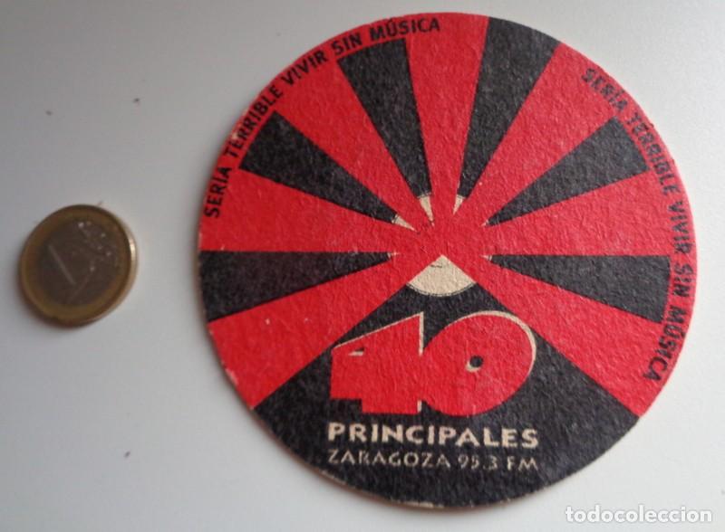 Otros Art&iacute;culos de Coleccionismo en Papel: POSAVASOS ANTIGUO - LOS 40 PRINCIPALES - RADIO ZARAGOZA 95.3 FM - M&Uacute;SICA - MODELO 2