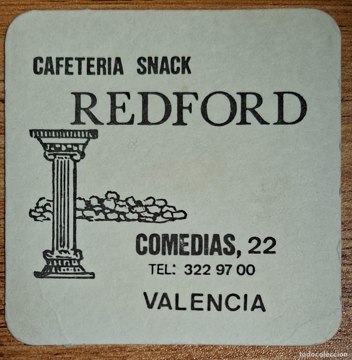 Otros Art&iacute;culos de Coleccionismo en Papel: Posavasos Cafeter&iacute;a Snack Redford grande - Valencia