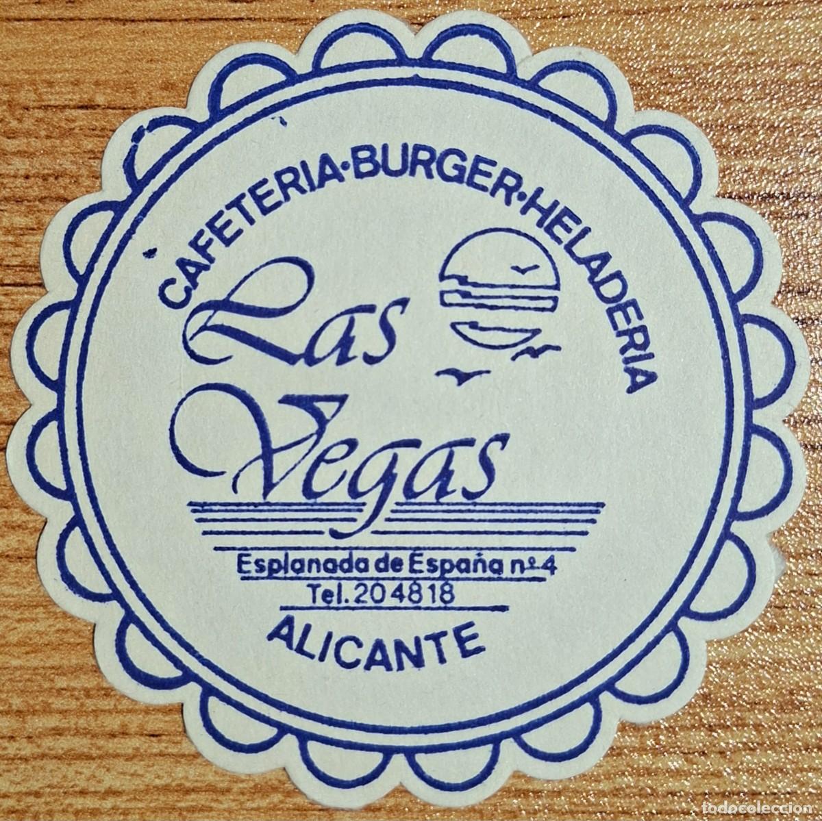 Otros Art&iacute;culos de Coleccionismo en Papel: Posavasos Cafeter&iacute;a Burger Helader&iacute;a Las Vegas - Alicante