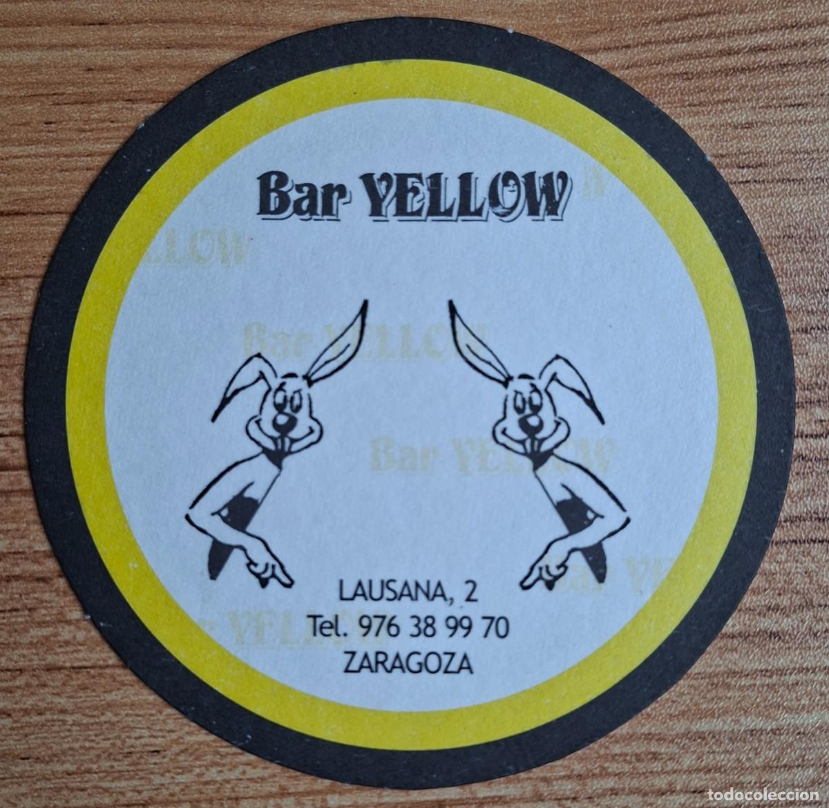 Otros Art&iacute;culos de Coleccionismo en Papel: Posavasos Bar Yellow - Zaragoza