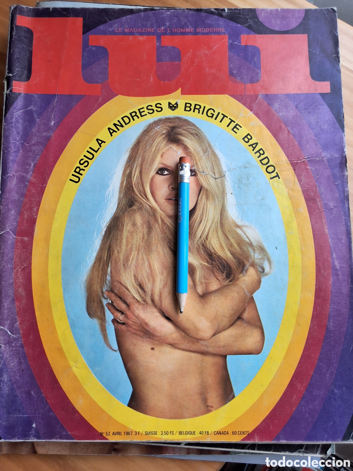 Otros Art&iacute;culos de Coleccionismo en Papel: Lui revista erotica francesa desnudos mujeres 1967/4 Ursula Andress Brigitte Bardot
