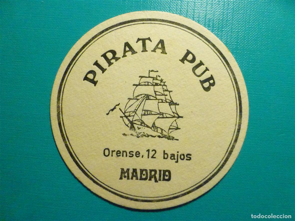 Otros Art&iacute;culos de Coleccionismo en Papel: Posavasos Pub - Disco-Bar - Discoteca - Pirata - C/ Orense, 12 - Bajos Zona Azca - Madrid -