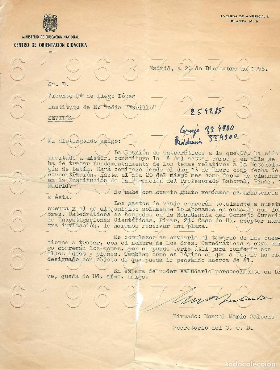 Otros Art&iacute;culos de Coleccionismo en Papel: SEVILLA INSTITUTO MURILLO MANUEL GARCIA SALCEDO CARTA RASGADA PARCIALMENTE M15