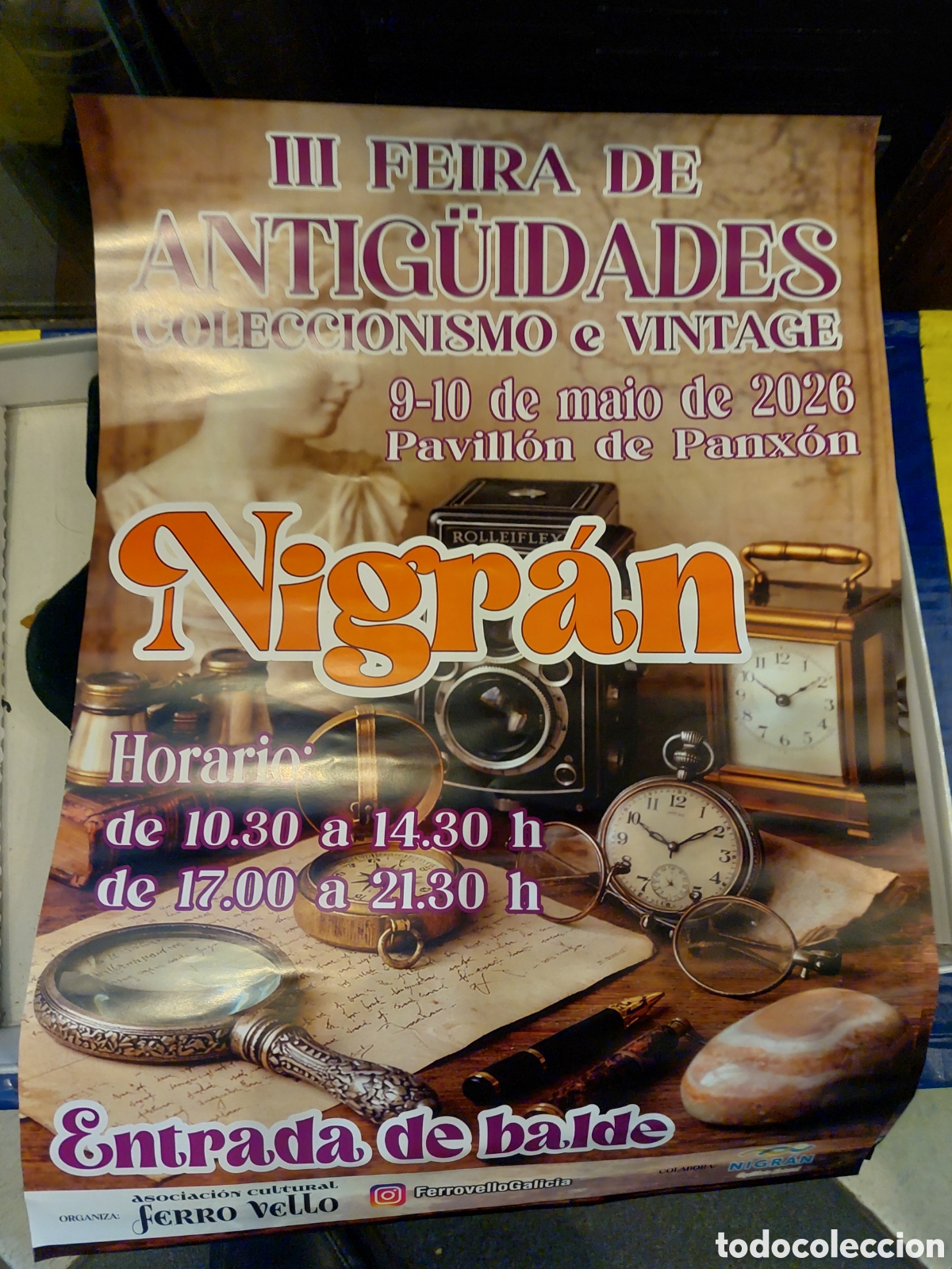 Sammelleidenschaft Andere Papierartikel: P&Oacute;STER NIGRAN FERIA ANTIG&Uuml;EDADES Y COLECCIONISMO E VINTAGE 2016 9/10 MAIO