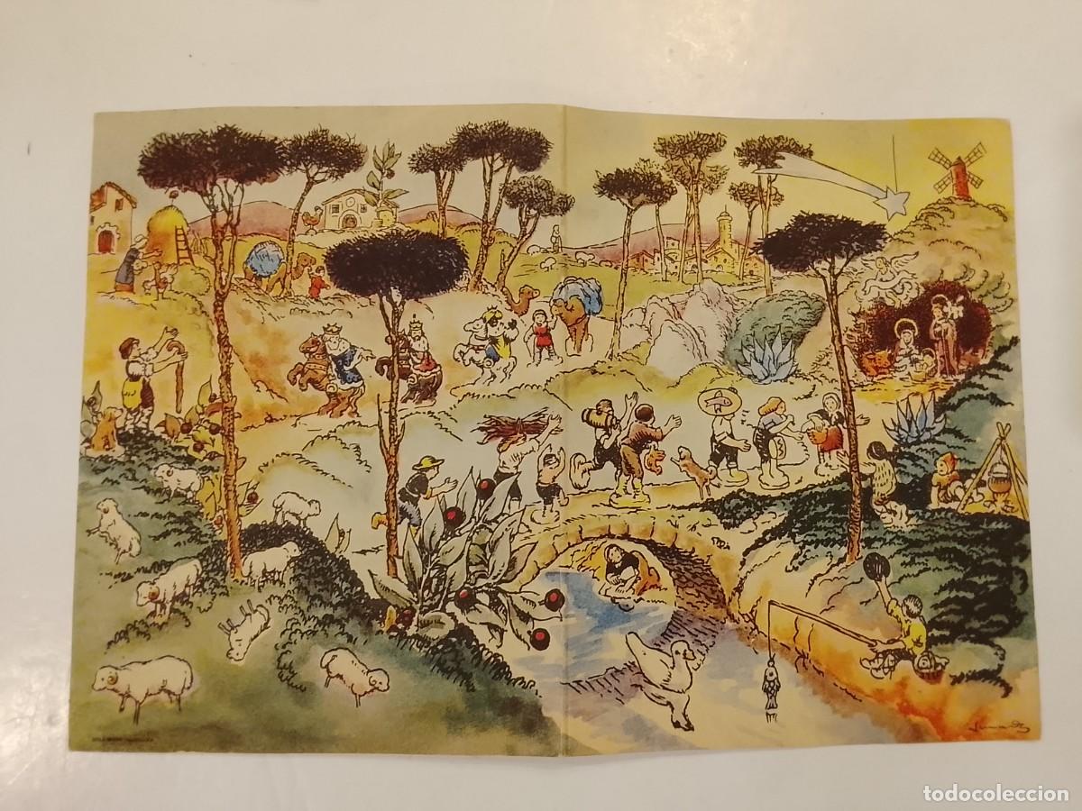 Otros Art&iacute;culos de Coleccionismo en Papel: JUNCEDA ILUSTRACION INEDITA - FELICITACION FERIA INTERNACIONAL DE MUESTRAS A&Ntilde;O 1950 -(K-15.304)