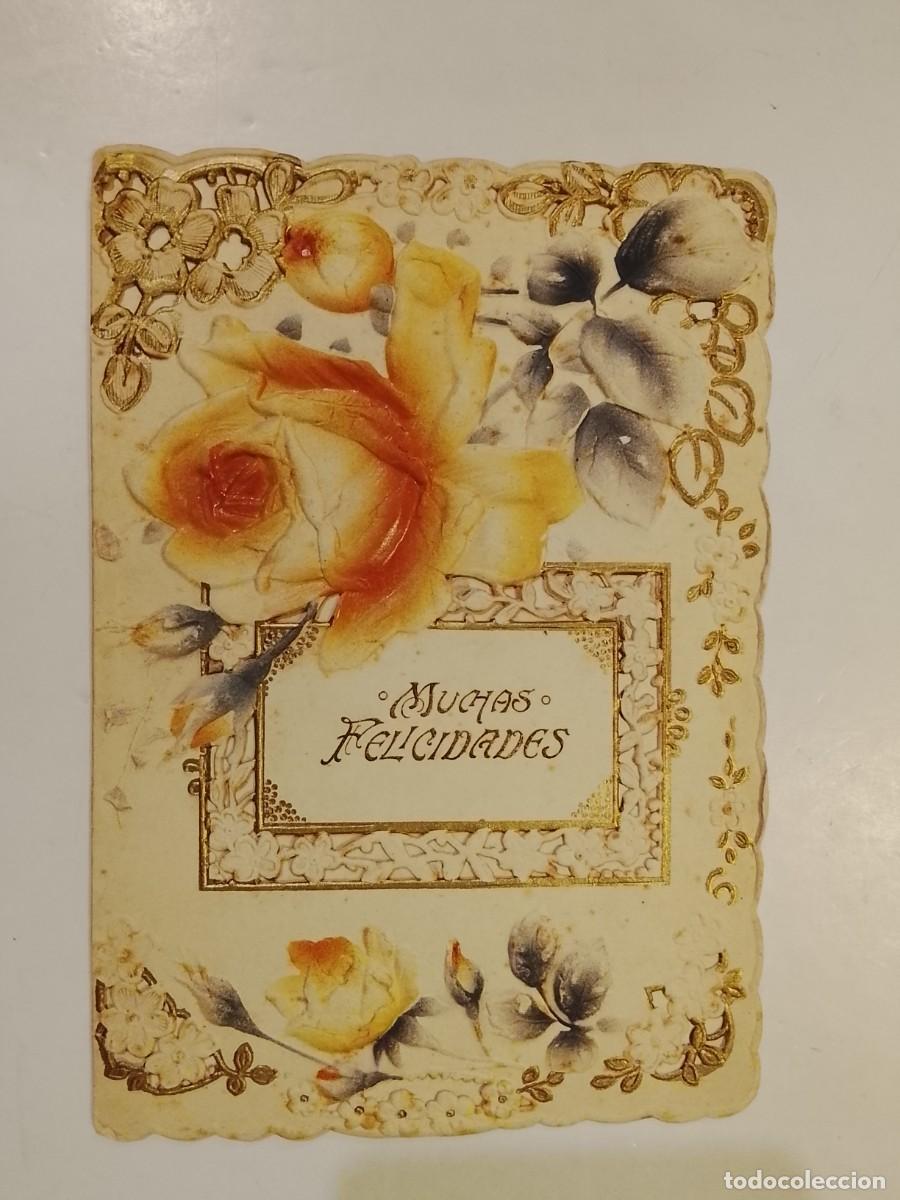 Otros Art&iacute;culos de Coleccionismo en Papel: FELICITACION ANTIGUA TROQUELADA Y CON RELIEVE -VER FOTOS-(K-15.301)