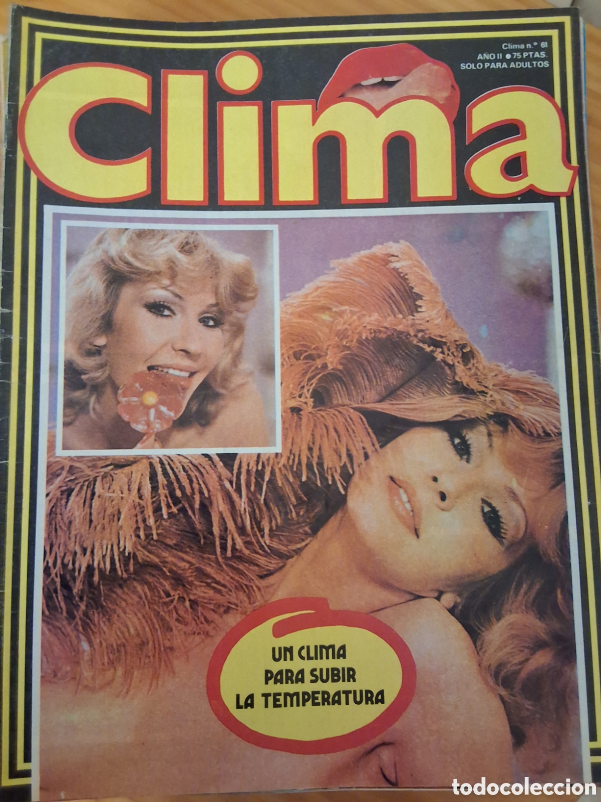 Otros Art&iacute;culos de Coleccionismo en Papel: Clima revista erotica espa&ntilde;ola desnudos mujeres n&uacute;mero 61 a&ntilde;o 1980