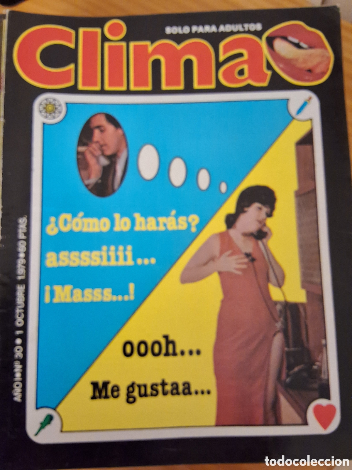 Otros Art&iacute;culos de Coleccionismo en Papel: Clima revista erotica espa&ntilde;ola desnudos mujeres n&uacute;mero 30 a&ntilde;o 1979/10