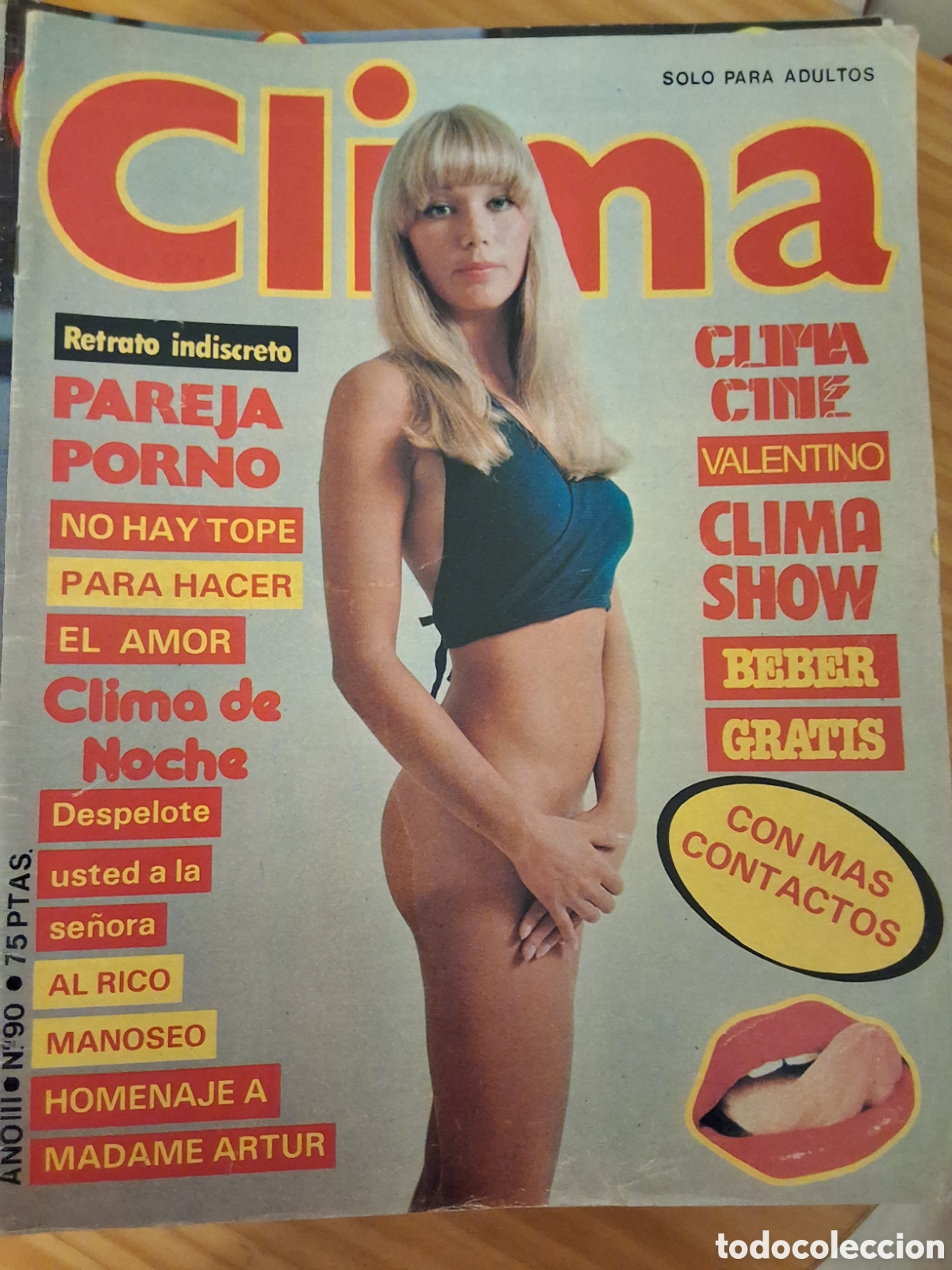 Otros Art&iacute;culos de Coleccionismo en Papel: Clima revista erotica espa&ntilde;ola desnudos mujeres n&uacute;mero 90 a&ntilde;o 1981