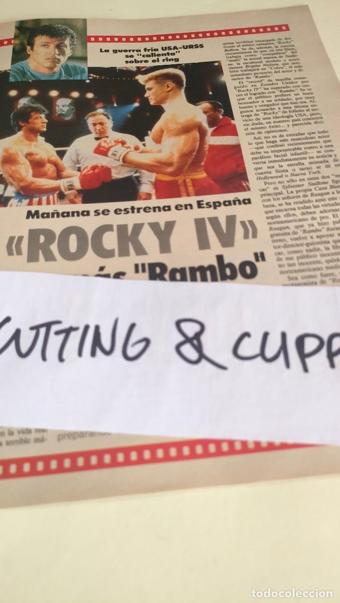 Otros Art&iacute;culos de Coleccionismo en Papel: Clipping AS272 1986 STALLONE ROCKY