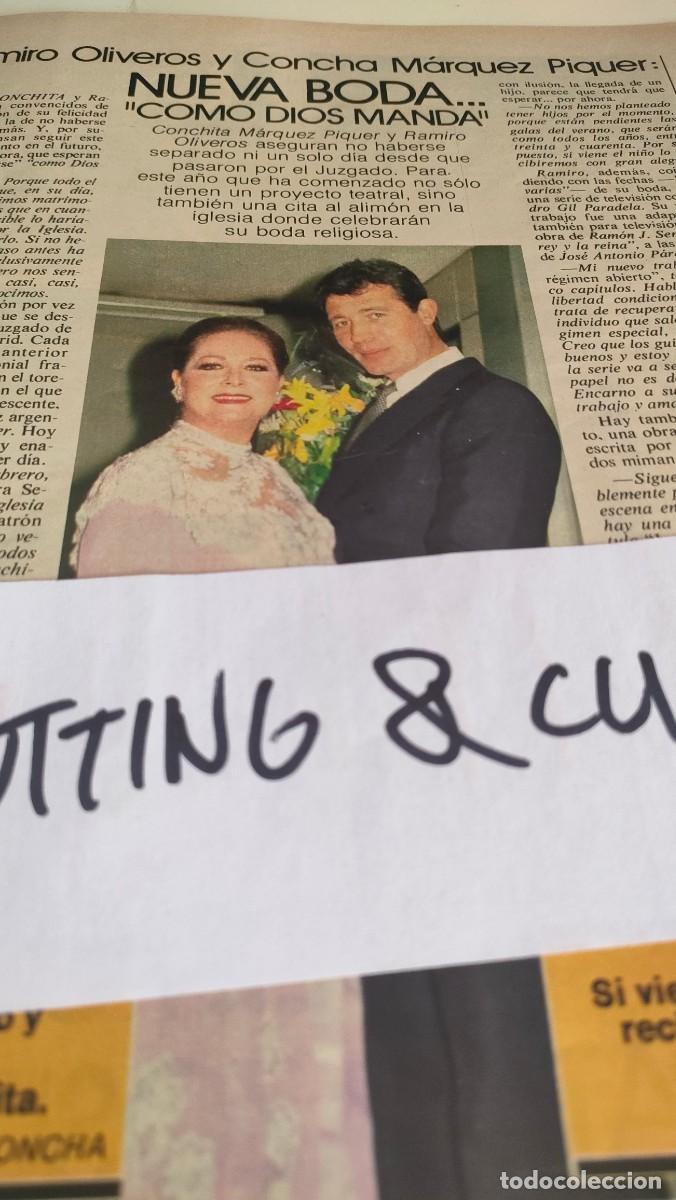 Otros Art&iacute;culos de Coleccionismo en Papel: Clipping AS263 1986 BODA OLIVEROS CONCHA PIQUER