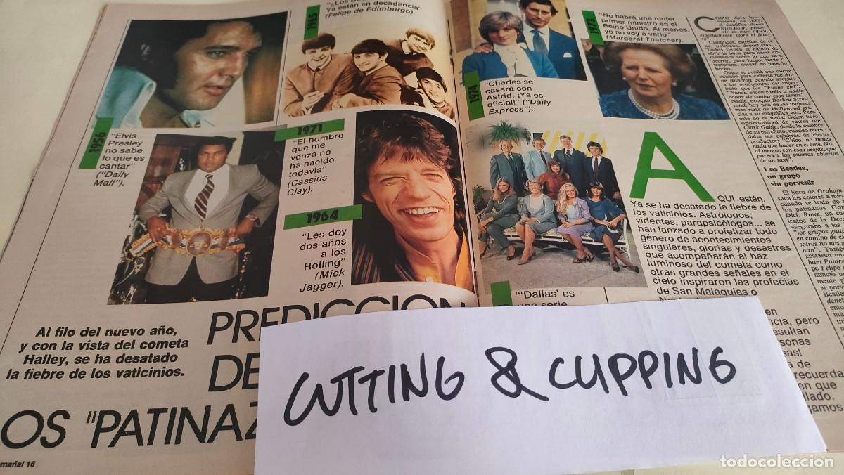 Otros Art&iacute;culos de Coleccionismo en Papel: Clipping AS263 1986 ELVIS BEATTLES MICK JAGGER LADY DI