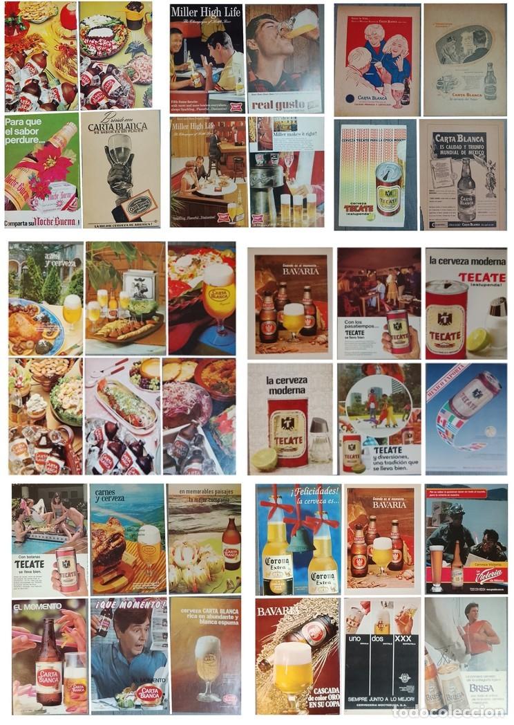 Otros Art&iacute;culos de Coleccionismo en Papel: LOTE DE 38 AFICHES RETRO ORIGINALES DE CERVEZA MEXICO Y U.S.A A&Ntilde;OS 40s - 80s