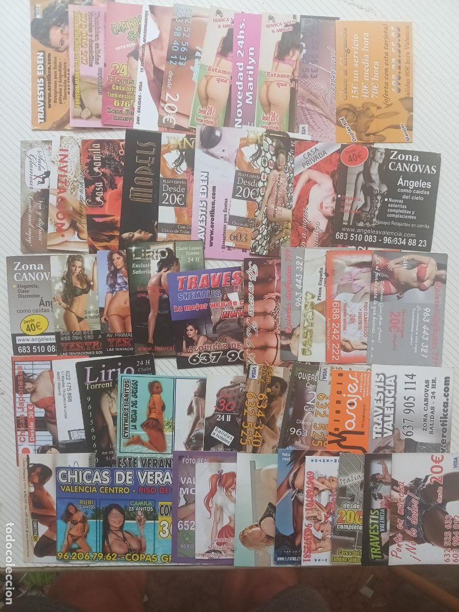 Otros Art&iacute;culos de Coleccionismo en Papel: 50 FLYERS DIFERENTES, TARJETAS SE&Ntilde;ORITAS, ZONA VALENCIA