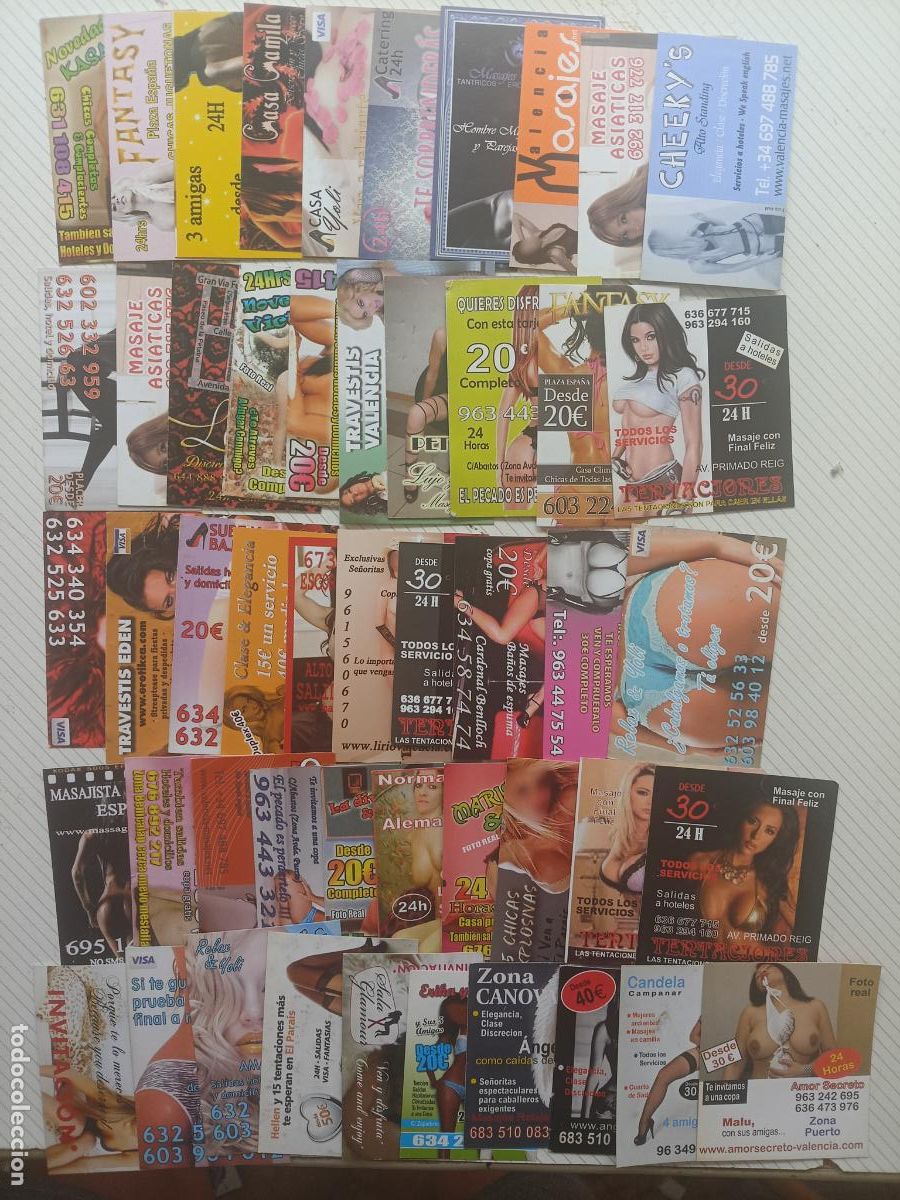 Otros Art&iacute;culos de Coleccionismo en Papel: 50 FLYERS DIFERENTES, TARJETAS SE&Ntilde;ORITAS, ZONA VALENCIA