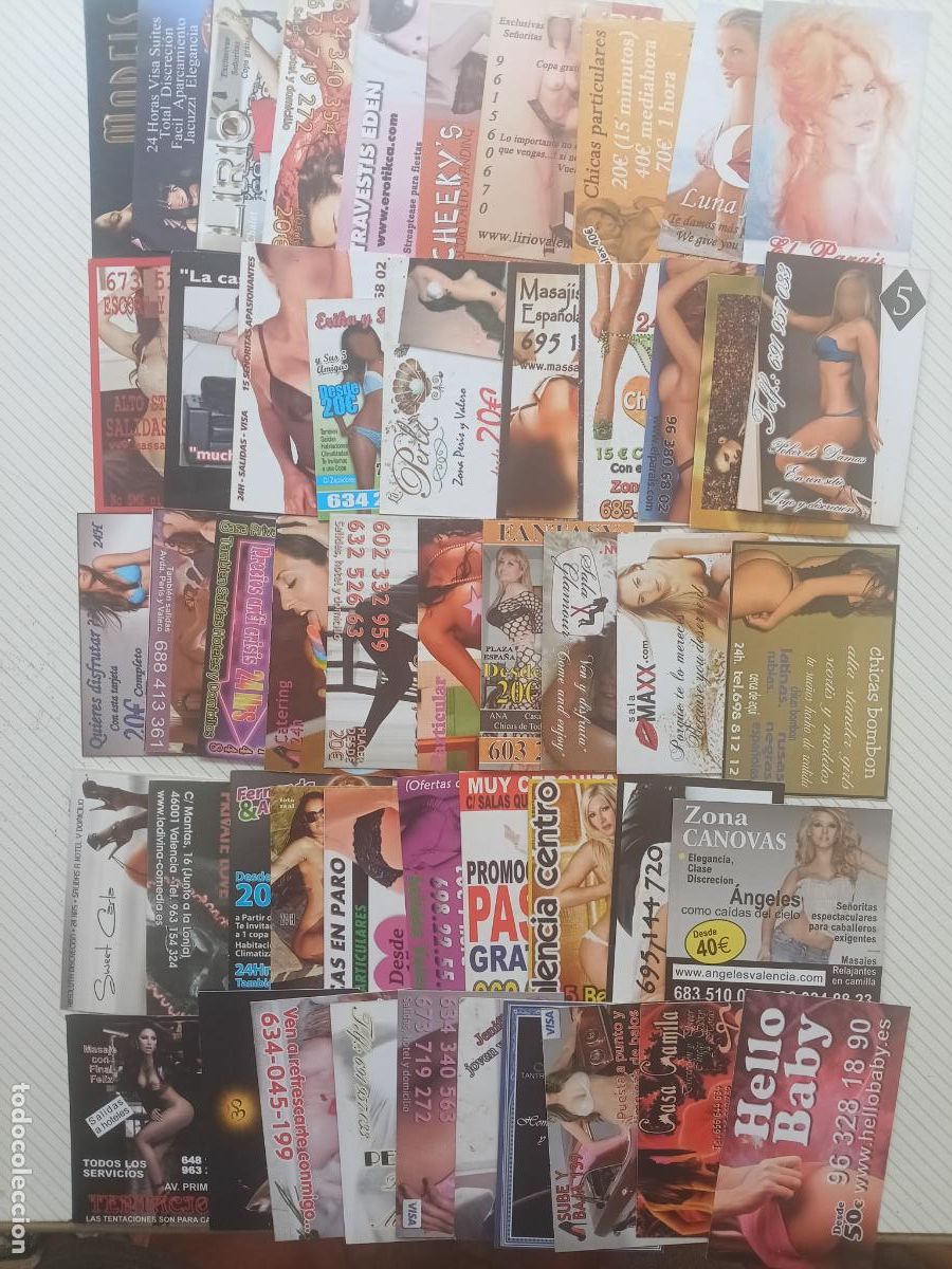 Otros Art&iacute;culos de Coleccionismo en Papel: 50 FLYERS DIFERENTES, TARJETAS SE&Ntilde;ORITAS, ZONA VALENCIA