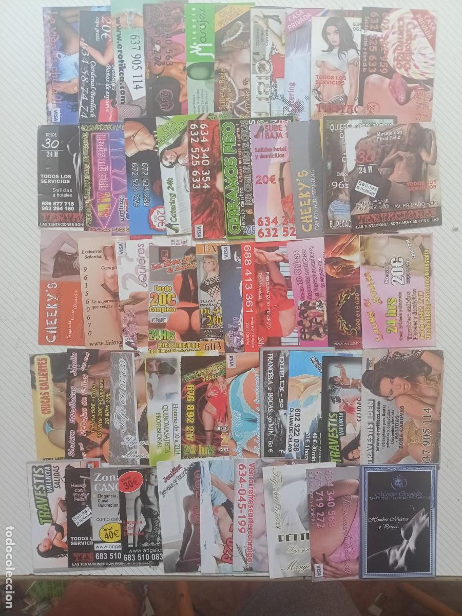 Otros Art&iacute;culos de Coleccionismo en Papel: 50 FLYERS DIFERENTES, TARJETAS SE&Ntilde;ORITAS, ZONA VALENCIA
