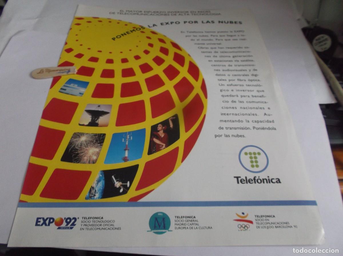 Otros Art&iacute;culos de Coleccionismo en Papel: RECORTE A&Ntilde;O 1992(SEVILLA) TELEF&Oacute;NICA PONE LA EXPO POR LAS NUBES -EXPO-92 /CERVEZA KRONENBOURG