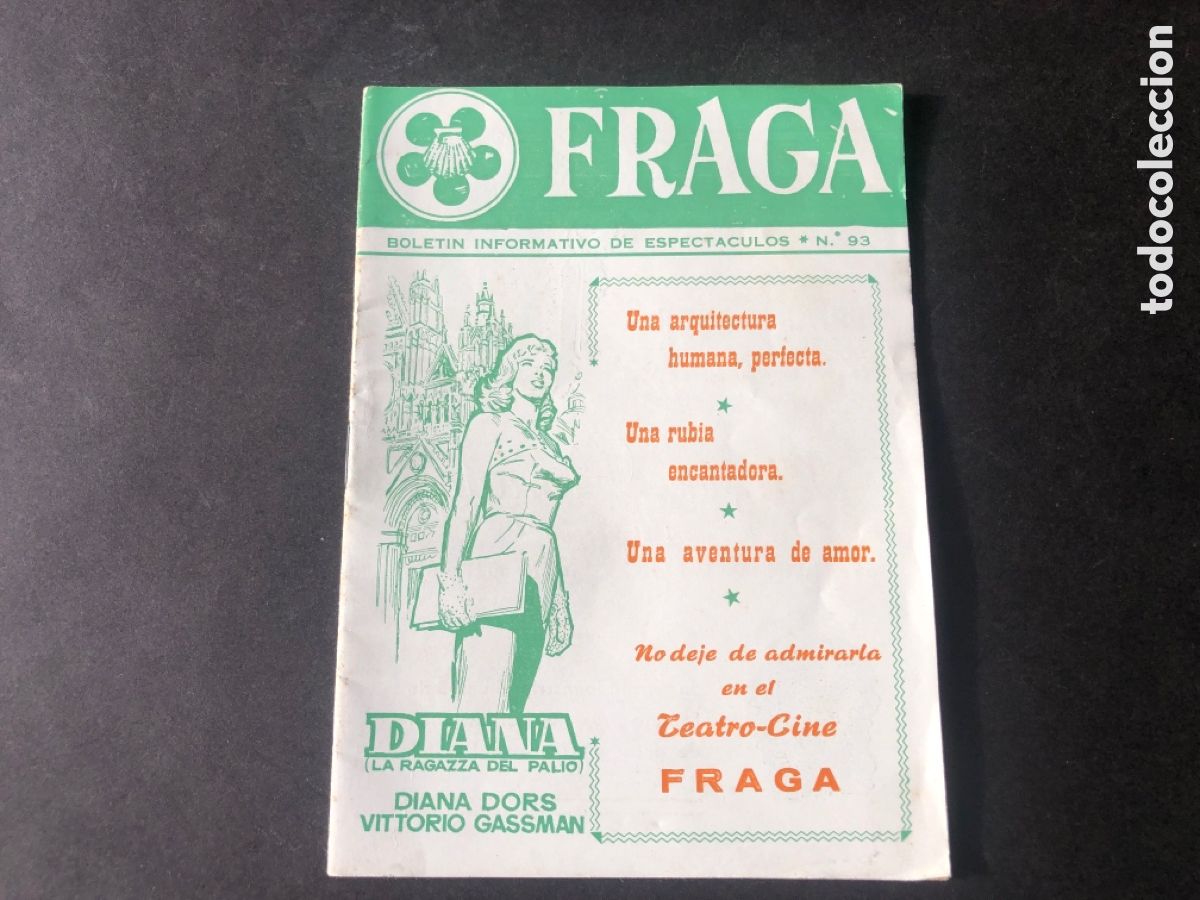 Otros Art&iacute;culos de Coleccionismo en Papel: Cine FRAGA VIGO - bolet&iacute;n informativo de espect&aacute;culos n 93