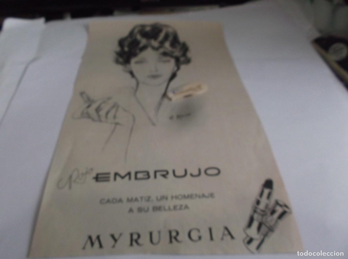 Otros Art&iacute;culos de Coleccionismo en Papel: RECORTE PUBLICIDAD A&Ntilde;O 1962.- LAPIZ DE LABIOS ROJO EMBRUJO (DIBUJO A.OPISSO) MYRURGIA -BARCELONA