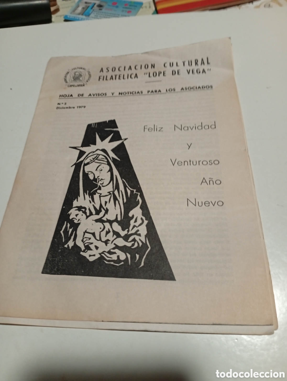 Otros Art&iacute;culos de Coleccionismo en Papel: Hoja de avisos, asociaci&oacute;n cultural filat&eacute;lica, Lope de Vega 1979